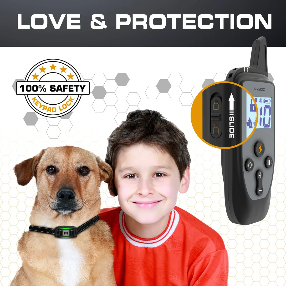 INVIROX 2026 Edition Dog Training Collar with Remote, 123 Levels, 3300ft Range, IP67 Waterproof | Professional E-Collar for Large Dogs - view 5
