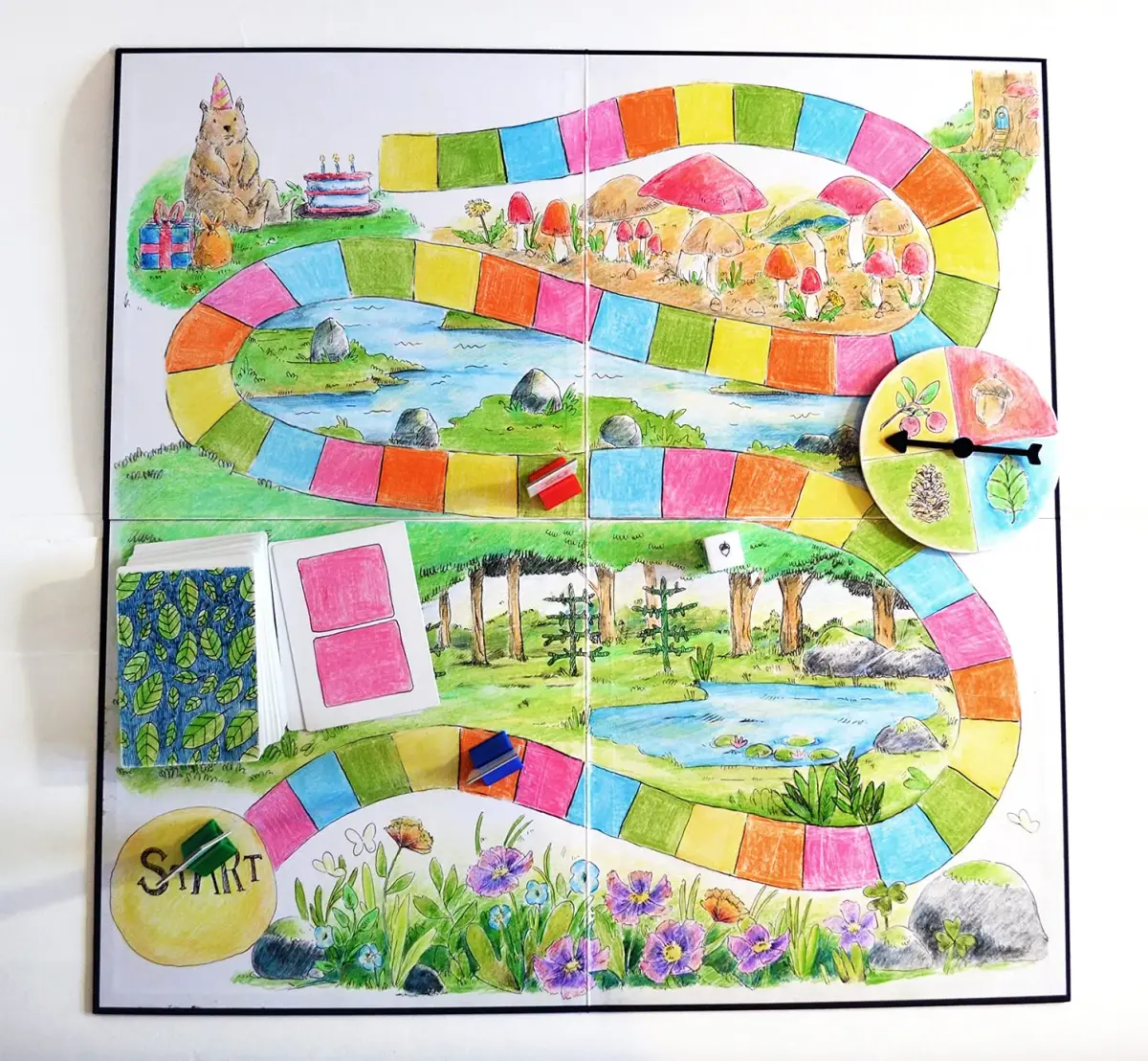 Apostrophe Games Deluxe Create Your Own Board Game Kit with Blank Board & Game Pieces | ASTM-Tested Educational Toy - view 6