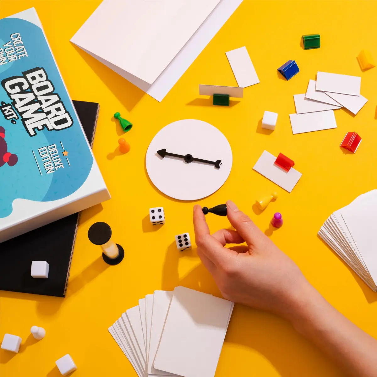 Apostrophe Games Deluxe Create Your Own Board Game Kit with Blank Board & Game Pieces | ASTM-Tested Educational Toy - view 2
