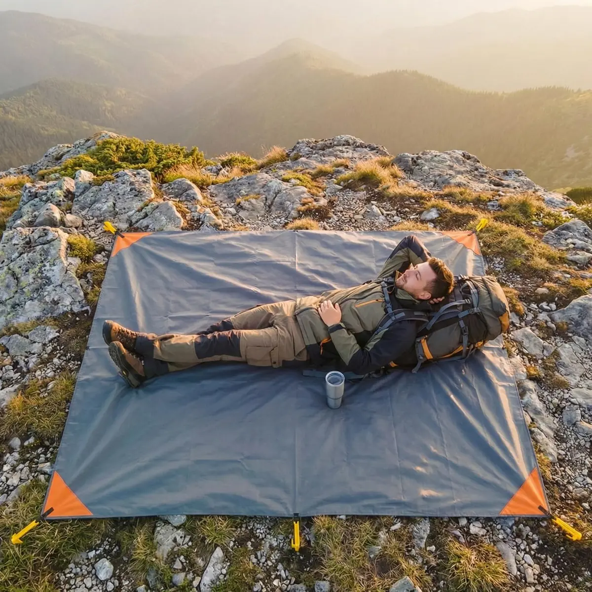 BROWNTREK Pocket Blanket Water Resistant Ultralight Compact Beach Mat Fits 2-4 Adults - view 9