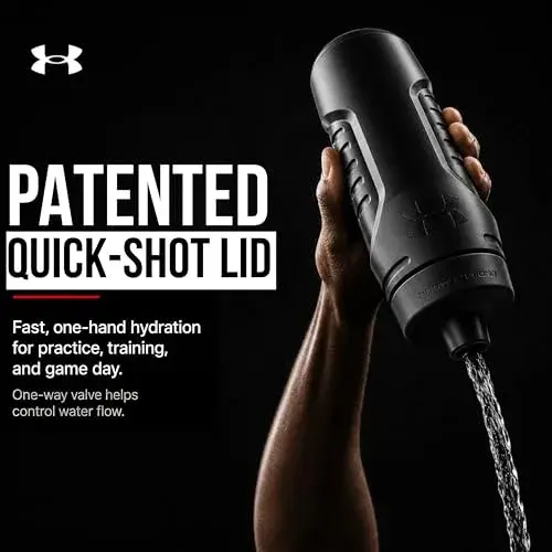 Under Armour Sideline Squeeze Water Bottle 946ml (32 oz) | Quick-Shot Lid for Easy Hydration - view 3