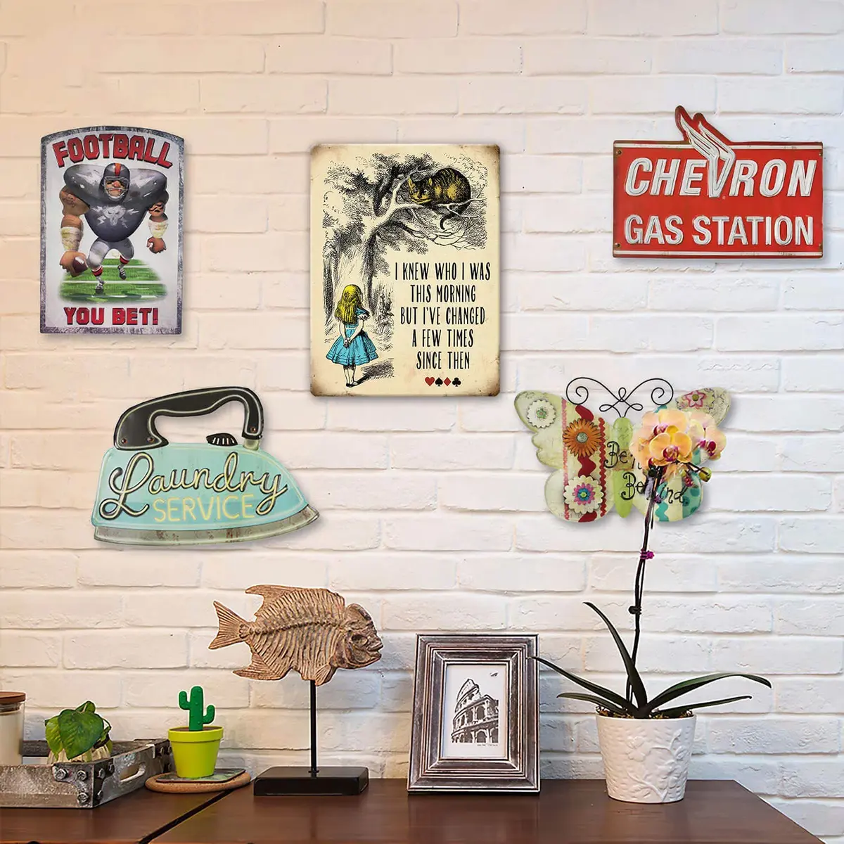 Agedsign Alice in Wonderland Poster, Vintage Metal Tin Sign 12" x 8" | Quotes Decor Gift for Girls Living Room - view 6