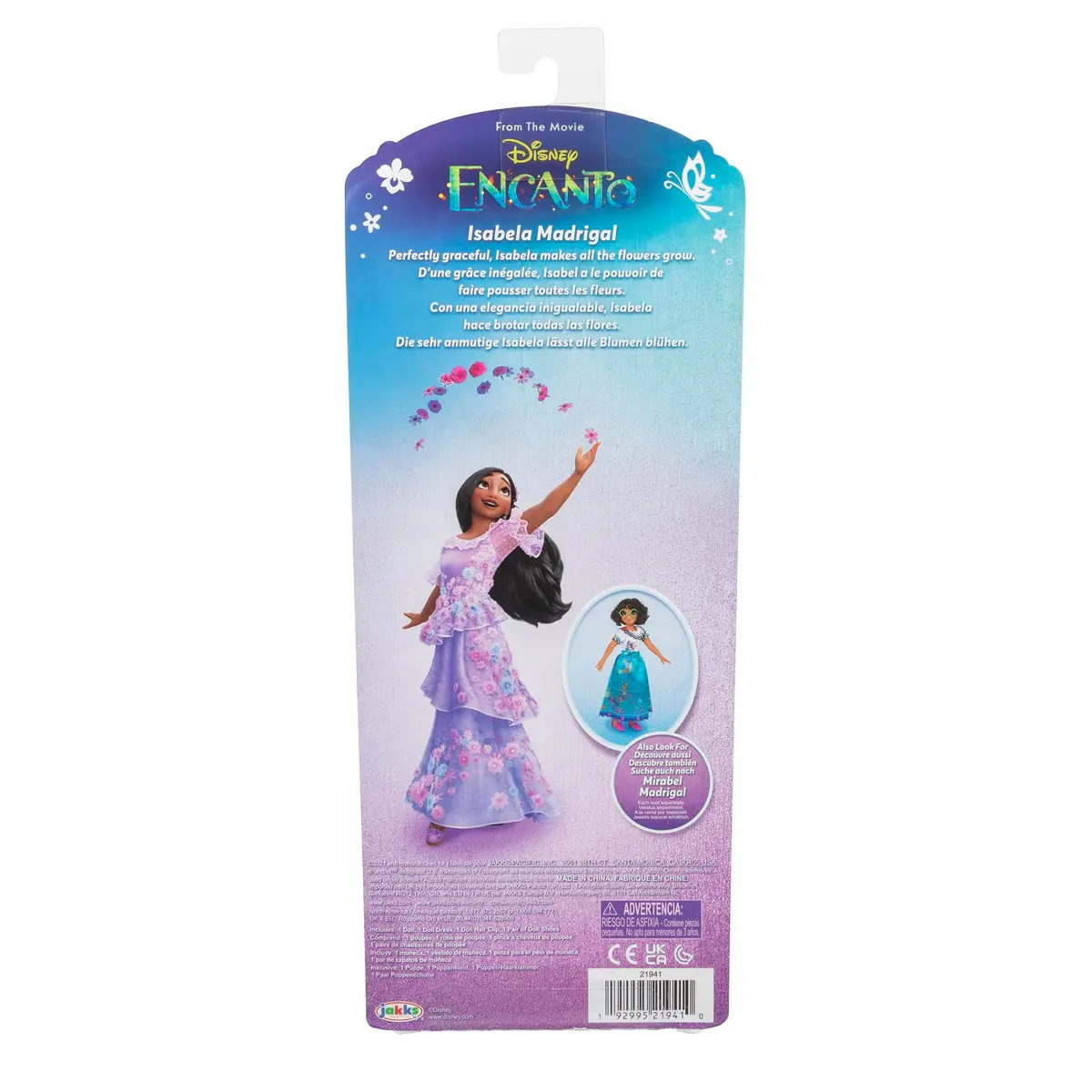 Disney Encanto Isabela Fashion Doll with Dress, Shoes & Hair Pin (11-inch / 27.94 cm) - view 4
