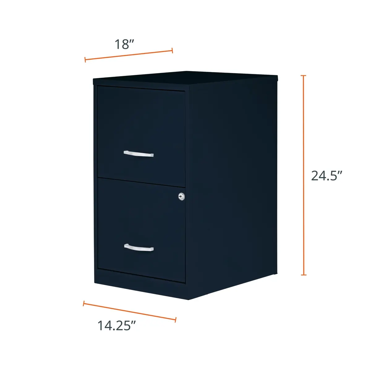 NuSparc 2 Drawer Locking Filing Cabinet | Steel, Space-Saving, Home & Office Use, Letter-Size - view 7