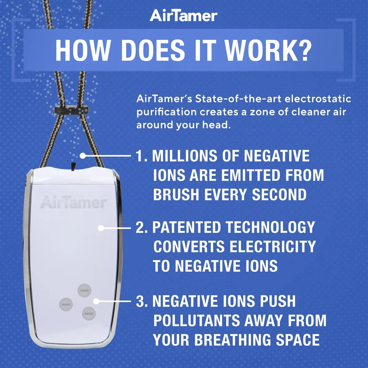 AirTamer A320W Replacement Negative Ion Emitter Cartridge | Power Boost Technology for 9x Cleaning Power - view 7