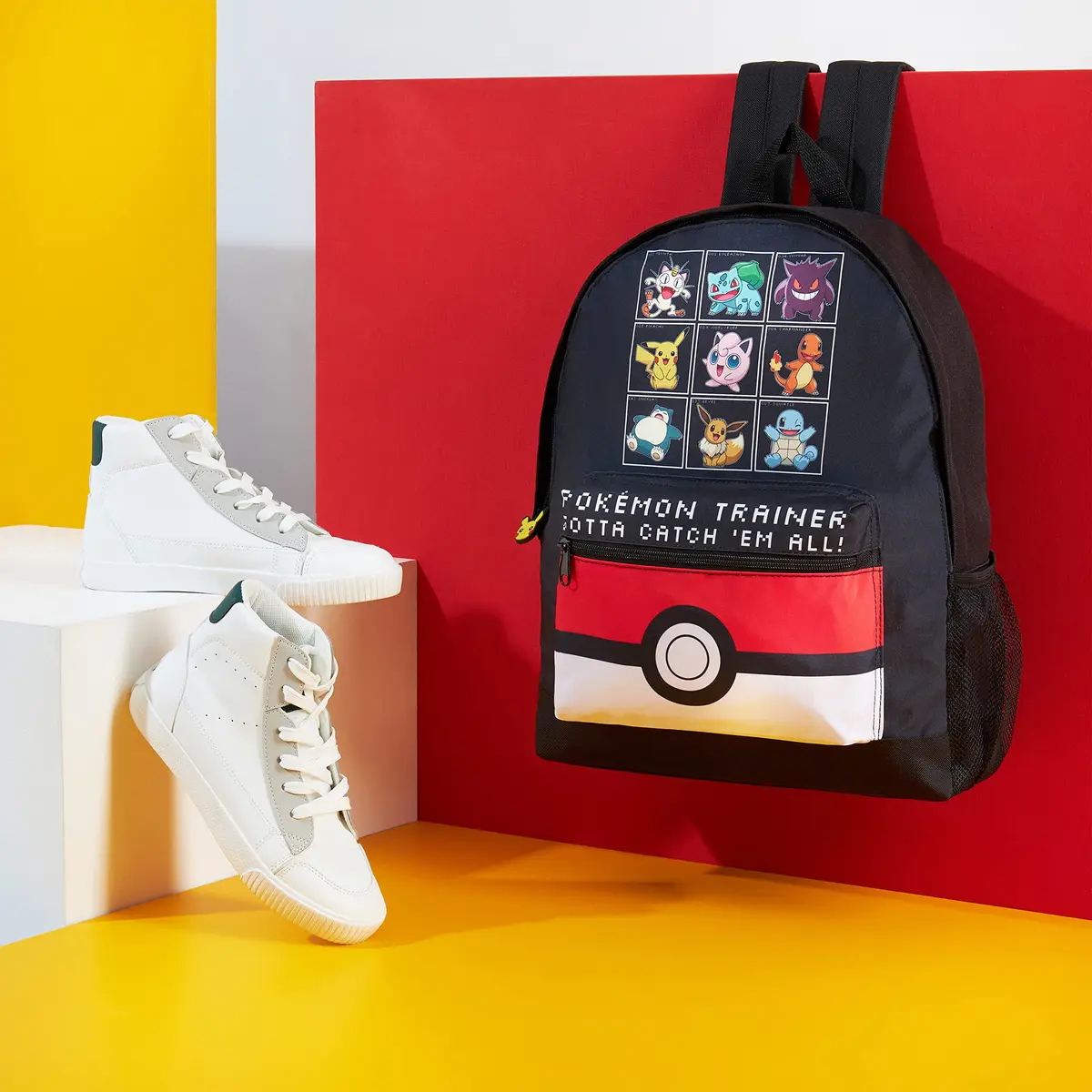 Pokémon Black/Red Backpack for Kids & Teens | Officially Licensed Anime Bookbag with Padded Straps - view 2