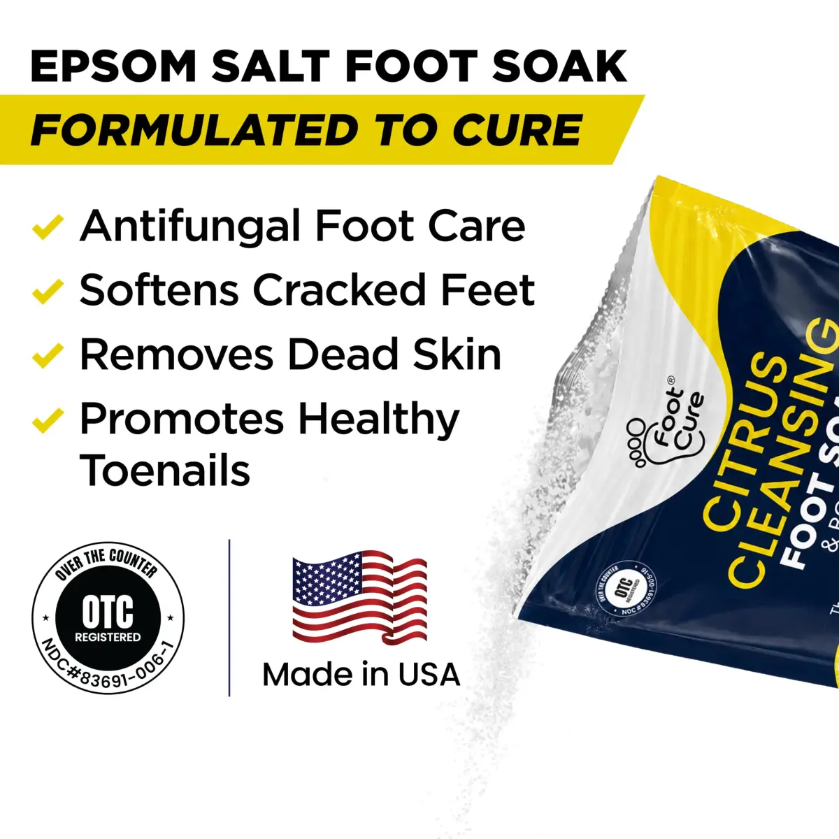 FOOT CURE Citrus Detox Epsom Salt Foot Soak 454 g (16 oz) | Cleanses & Revives Skin Tone - view 2