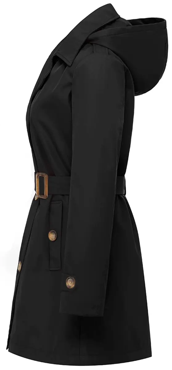 Chrisuno Women's Classic Oversized Hooded Windbreaker Rain Jacket Loose Coat XL | Water-Resistant & Stylish - view 7
