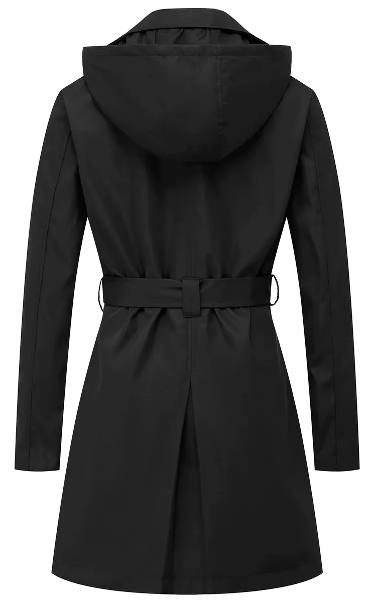 Chrisuno Women's Classic Oversized Hooded Windbreaker Rain Jacket Loose Coat XL | Water-Resistant & Stylish - view 2