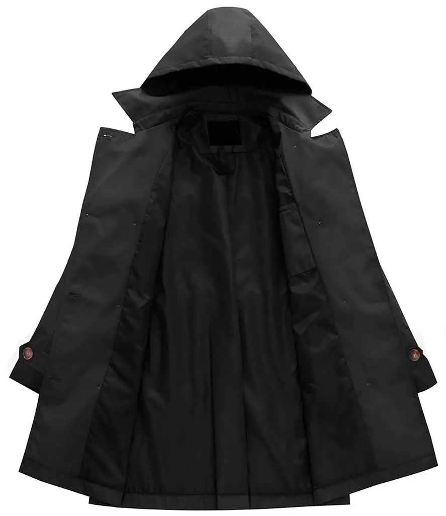 Chrisuno Women's Classic Oversized Hooded Windbreaker Rain Jacket Loose Coat XL | Water-Resistant & Stylish - view 3