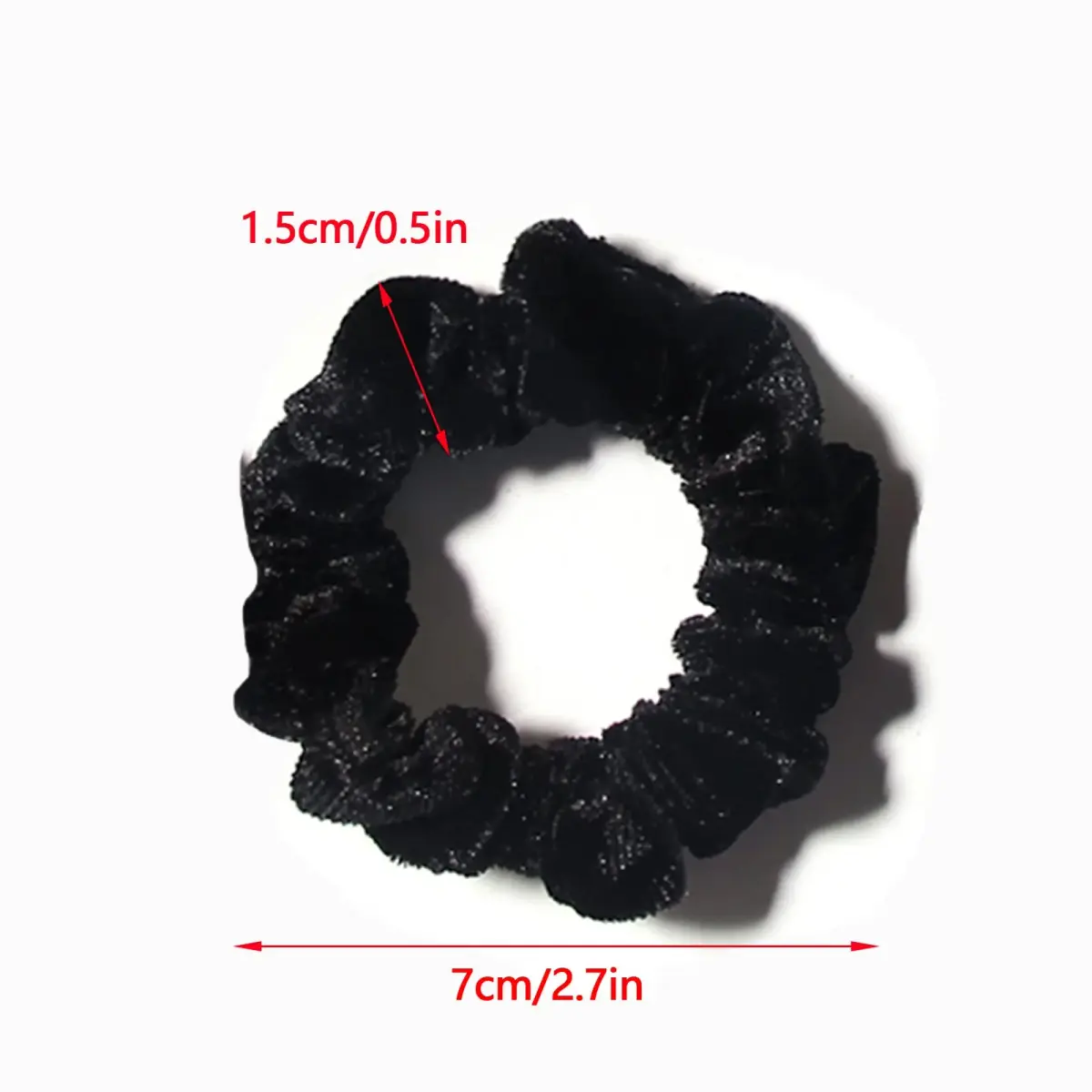 LFOUVRE Small Velvet Scrunchies 7cm (2.7 inches) | Gentle Hold for All Hair Types - view 5