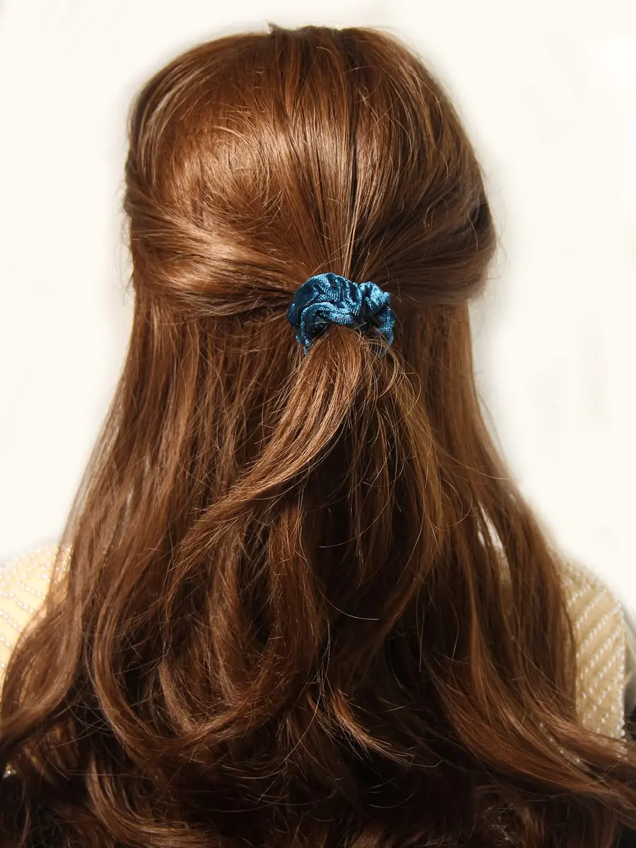 LFOUVRE Small Velvet Scrunchies (7cm/2.7in), 10-Pack Mini Thin Elastic Hair Ties | Gentle Hold for All Hair Types - view 5