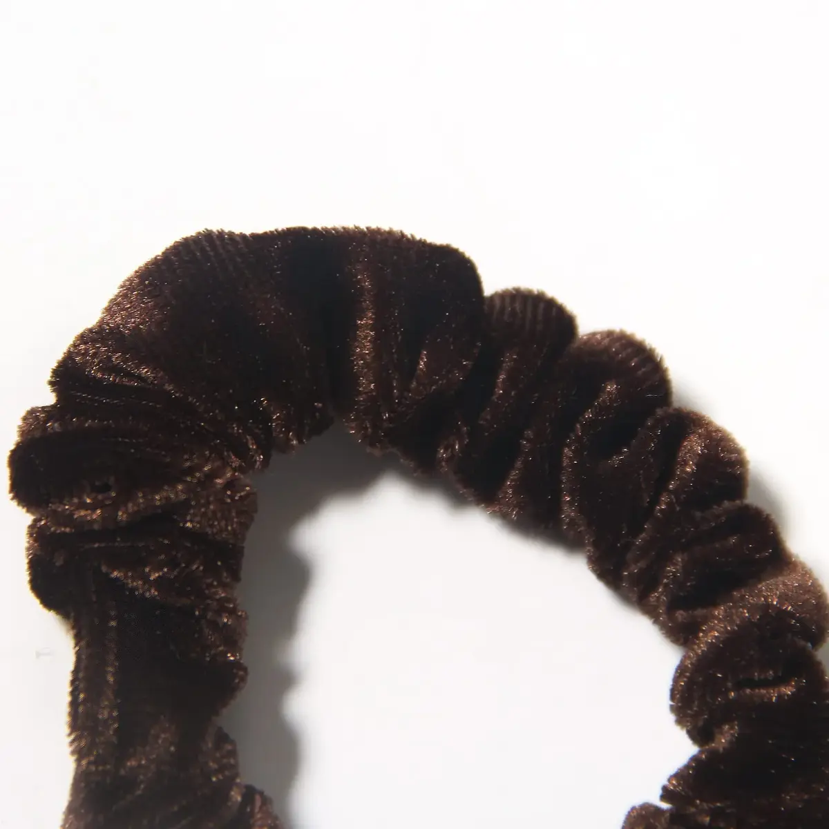 LFOUVRE Small Velvet Scrunchies 10-Pack | Mini Thin Elastic Hair Ties for Thick and Thin Hair, Coffee - view 7