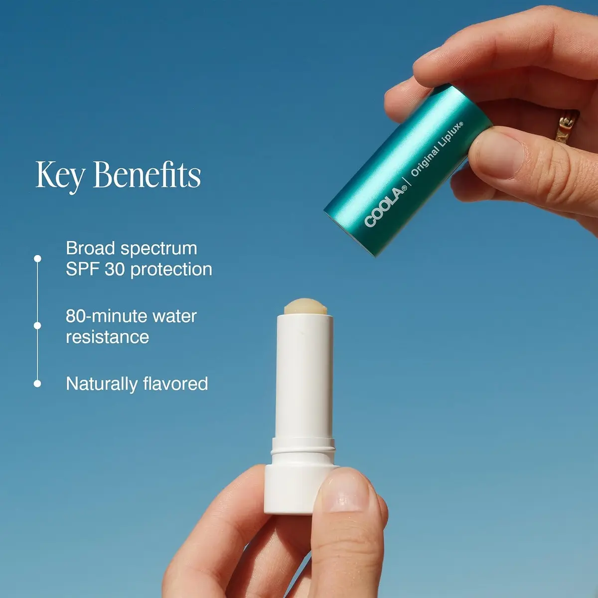 COOLA Liplux SPF 30 Organic Lip Balm Sunscreen 0.15 oz | Hydrating, Water-Resistant & Vegan - view 4