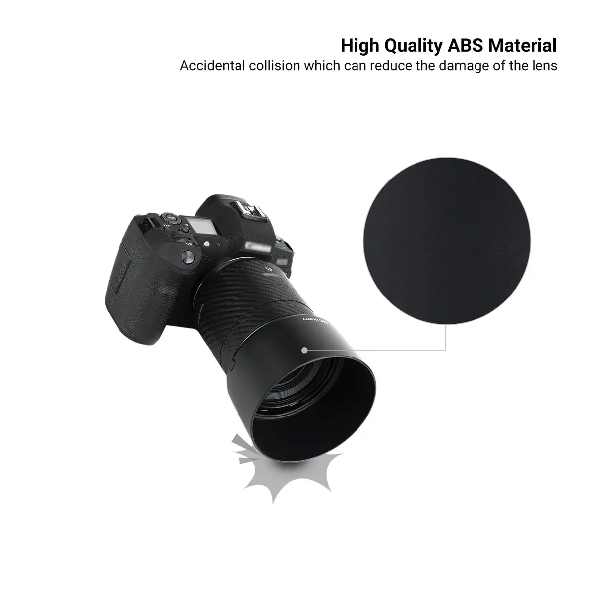 JJC Lens Hood for Canon RF 85mm f/2 Macro IS STM Lens | Reversible ET-77 Replacement with 67mm Filter & Cap Compatibility - view 5