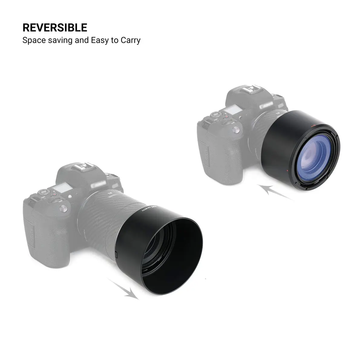 JJC Lens Hood for Canon RF 85mm f/2 Macro IS STM Lens | Reversible ET-77 Replacement with 67mm Filter & Cap Compatibility - view 4