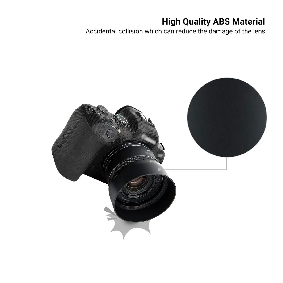 JJC Lens Hood for Canon RF 50mm F1.8 STM, Reversible Shade for EOS R Cameras | 43mm Filter Compatible - view 5