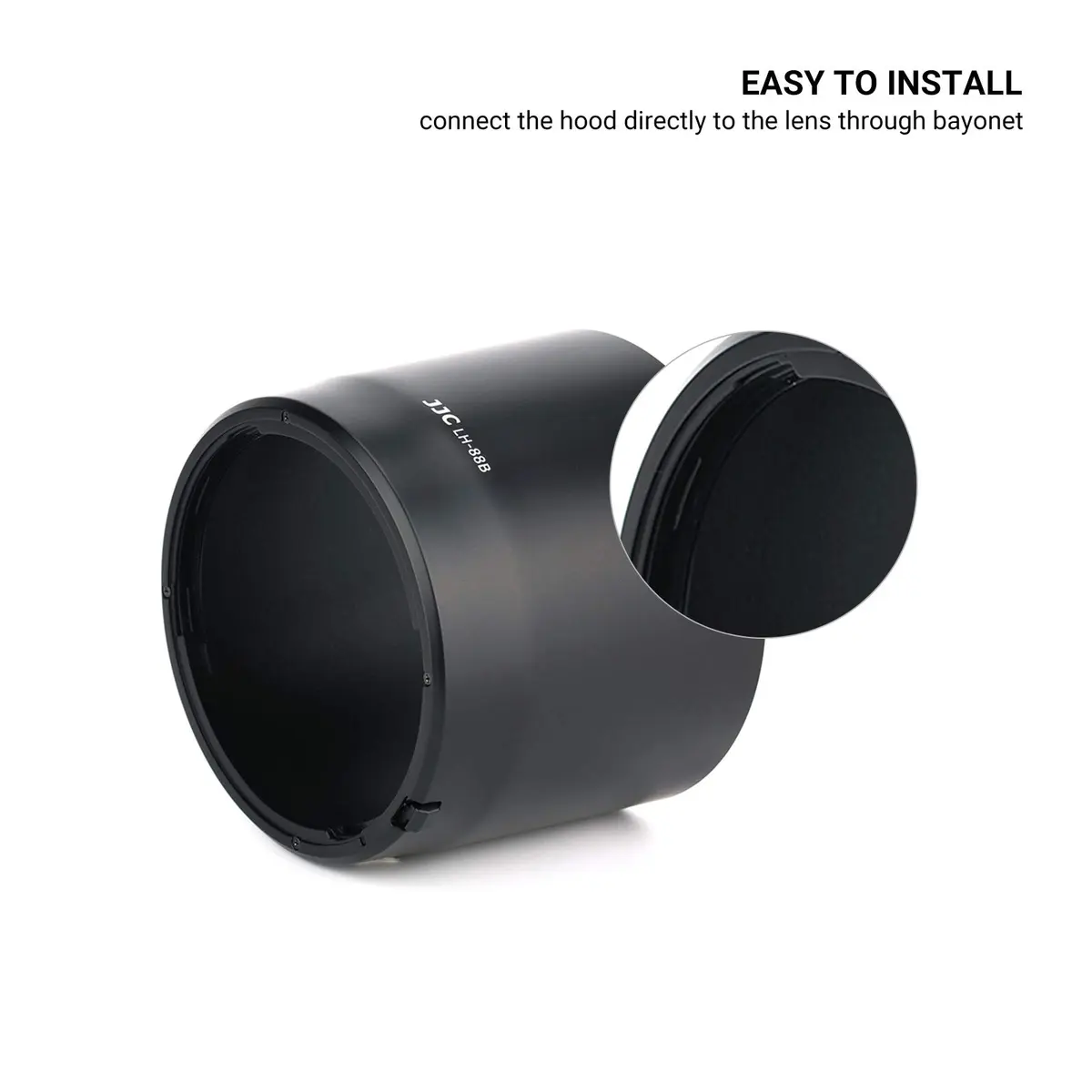 JJC Lens Hood for Canon RF 135mm F1.8 L IS USM & RF 600mm F11 IS STM Lens | Reversible ET-88B Replacement - view 5