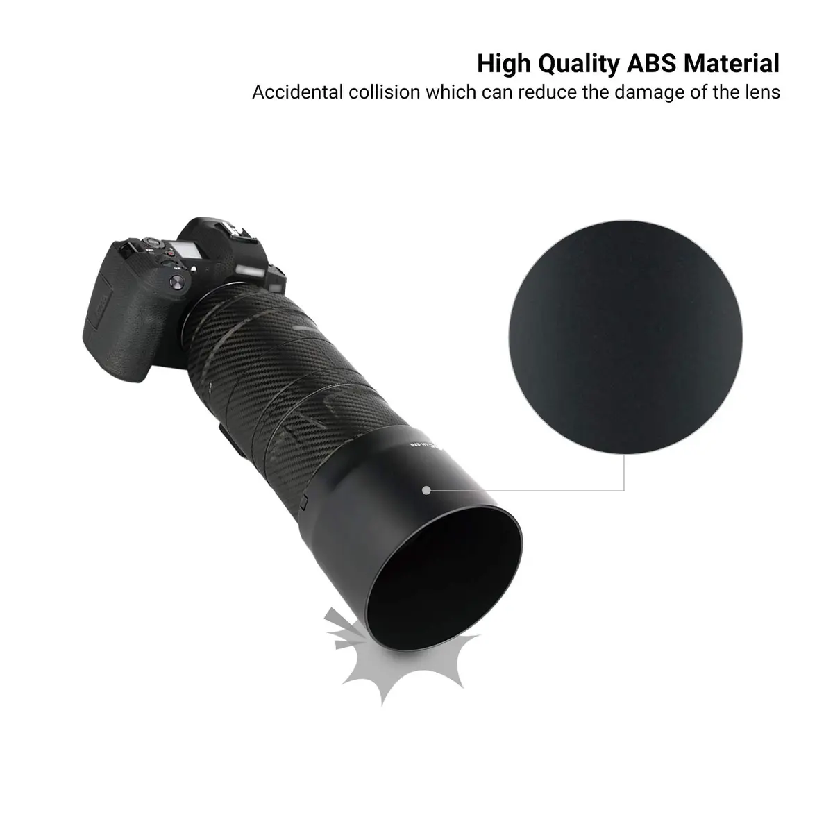 JJC Lens Hood for Canon RF 135mm F1.8 L IS USM & RF 600mm F11 IS STM Lens | Reversible ET-88B Replacement - view 6