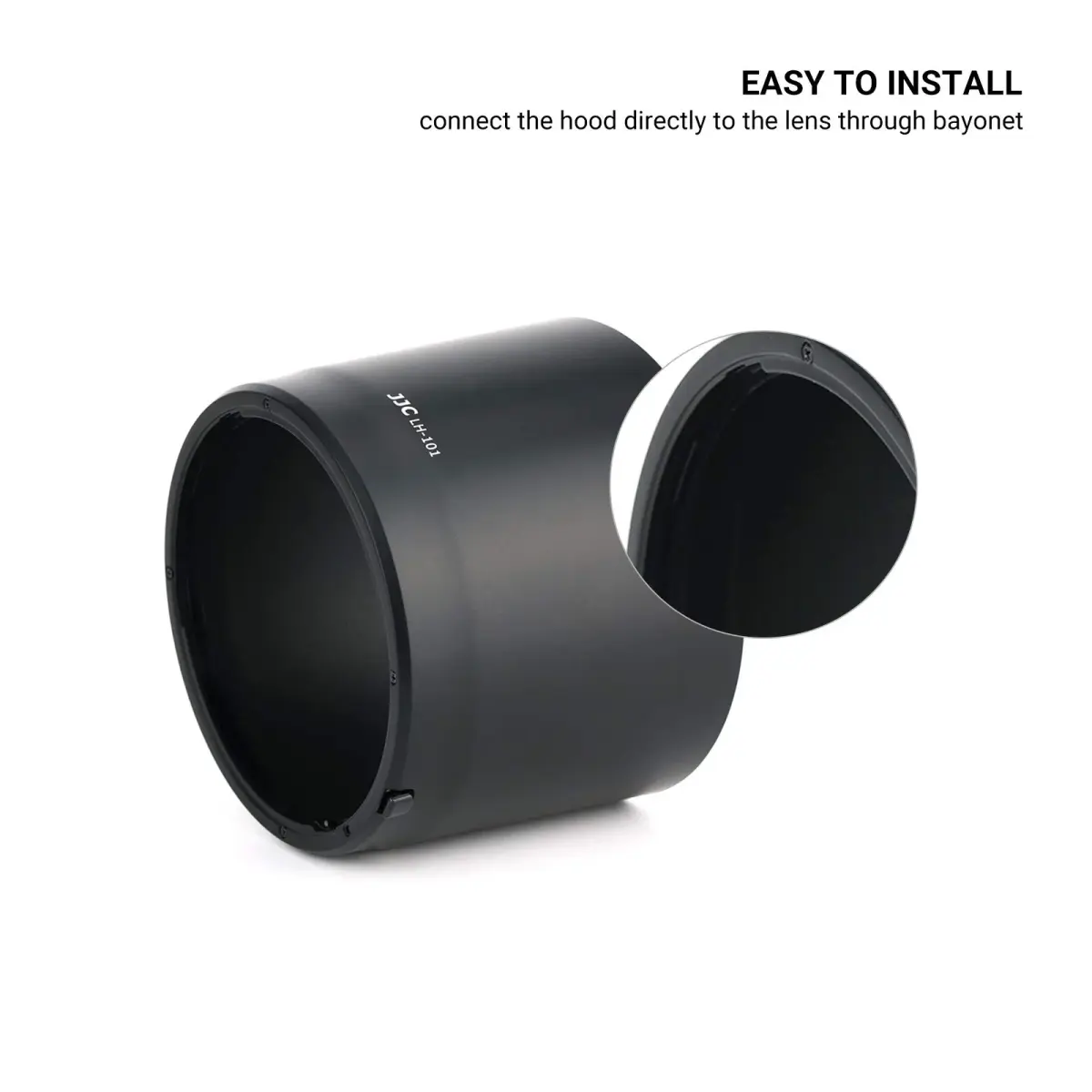 JJC Lens Hood for Canon RF 800mm f/11 IS STM & RF 200-800mm f/6.3-9 IS USM Lenses | Reversible ET-101 Replacement - view 6