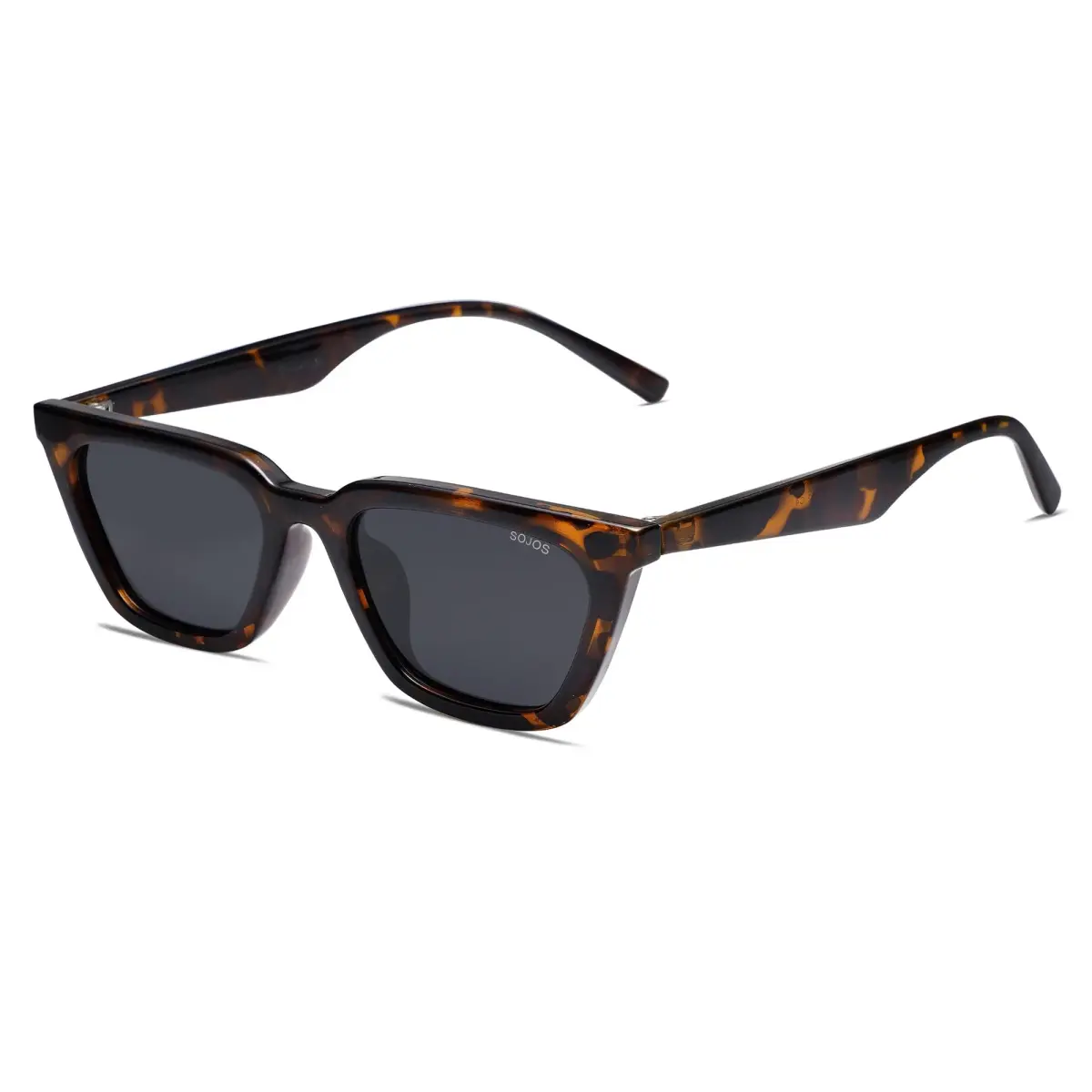 SOJOS Polarized Narrow Square Cateye Sunglasses SJ2169 Tortoise/Grey 51mm (2.01in) | UV400 Protection - main product image