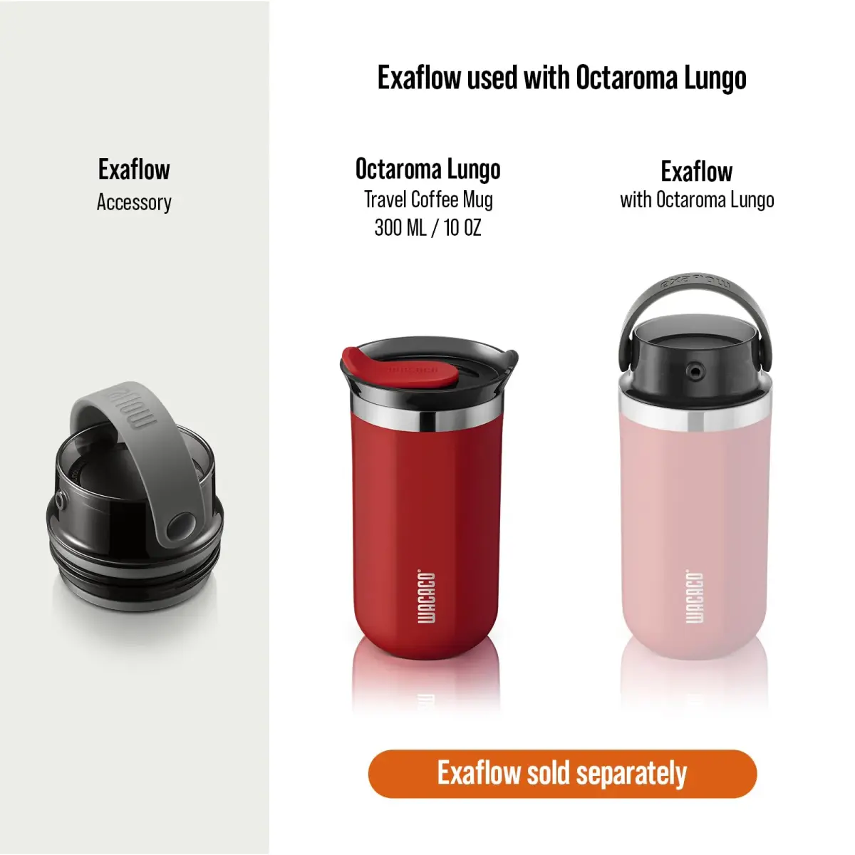 WACACO Octaroma Lungo Vacuum Insulated Coffee Mug 300ml (10 fl oz) | Keeps Drinks Hot/Cold for Hours - view 7
