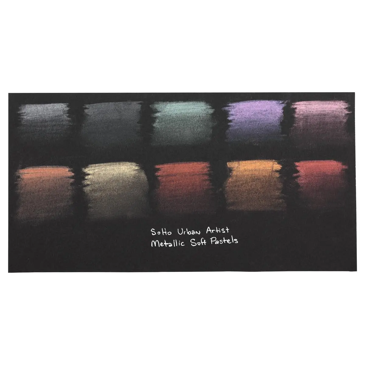 Soho Urban Artist Soft Pastels Set of 10 Iridescent Metallic Colors | Vibrant Pastel Sticks for Art, Drawing, Blending, Layering, Shading - view 4