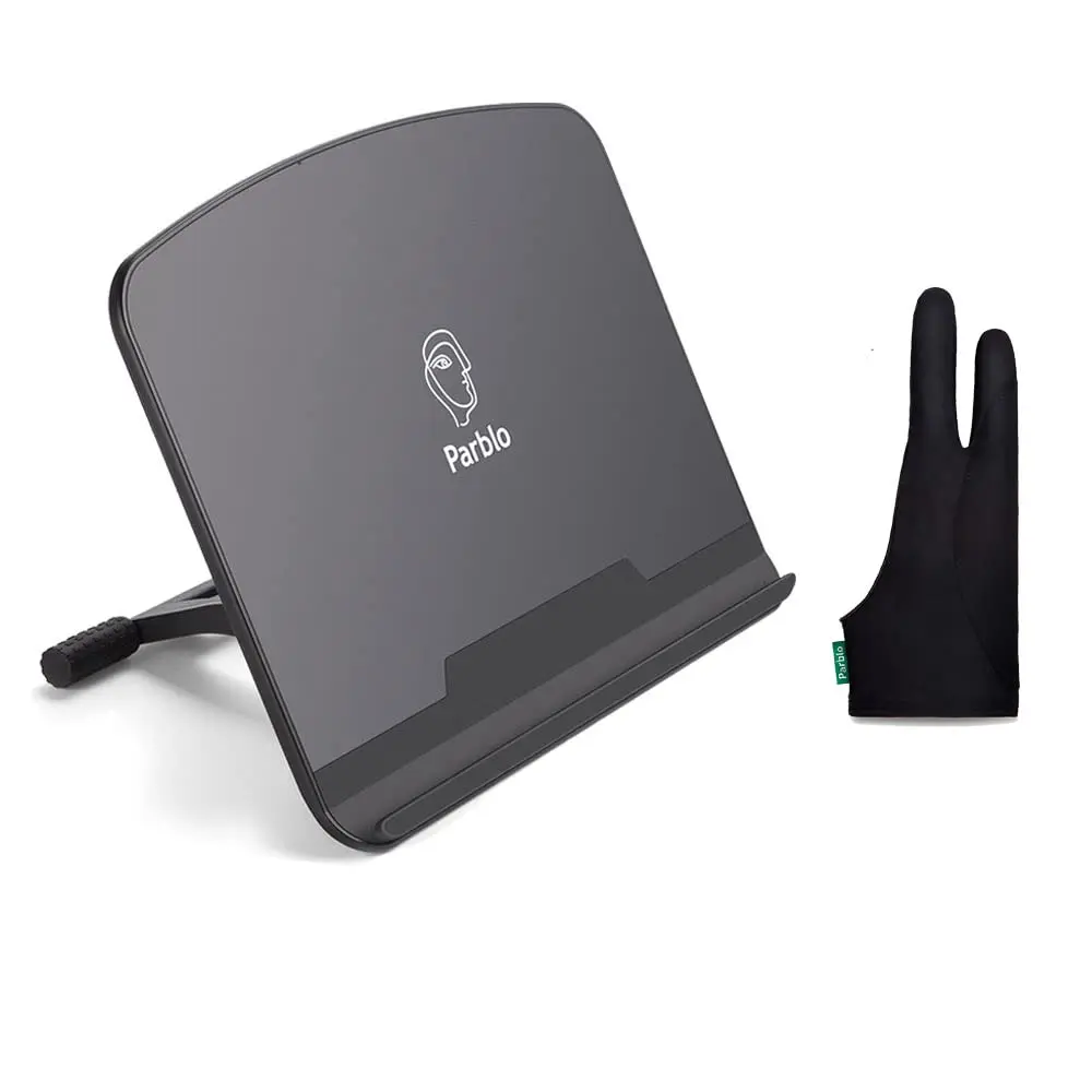 Parblo PR 100 Universal Tablet Stand with Drawing Glove, 1.74 lb (790g) | Adjustable 10-16 inch for Drawing Tablets, Laptops, Monitors - main product image