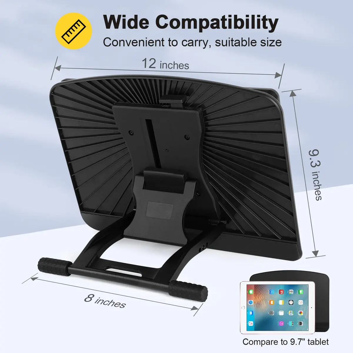Parblo PR 100 Universal Tablet Stand with Drawing Glove, 1.74 lb (790g) | Adjustable 10-16 inch for Drawing Tablets, Laptops, Monitors - view 5