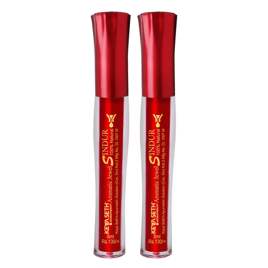 KEYA SETH AROMATHERAPY Aromatic Jewel Liquid Sindur Red 10ml (0.33 Fl Oz) | Waterproof Natural Herbal Formula - main product image