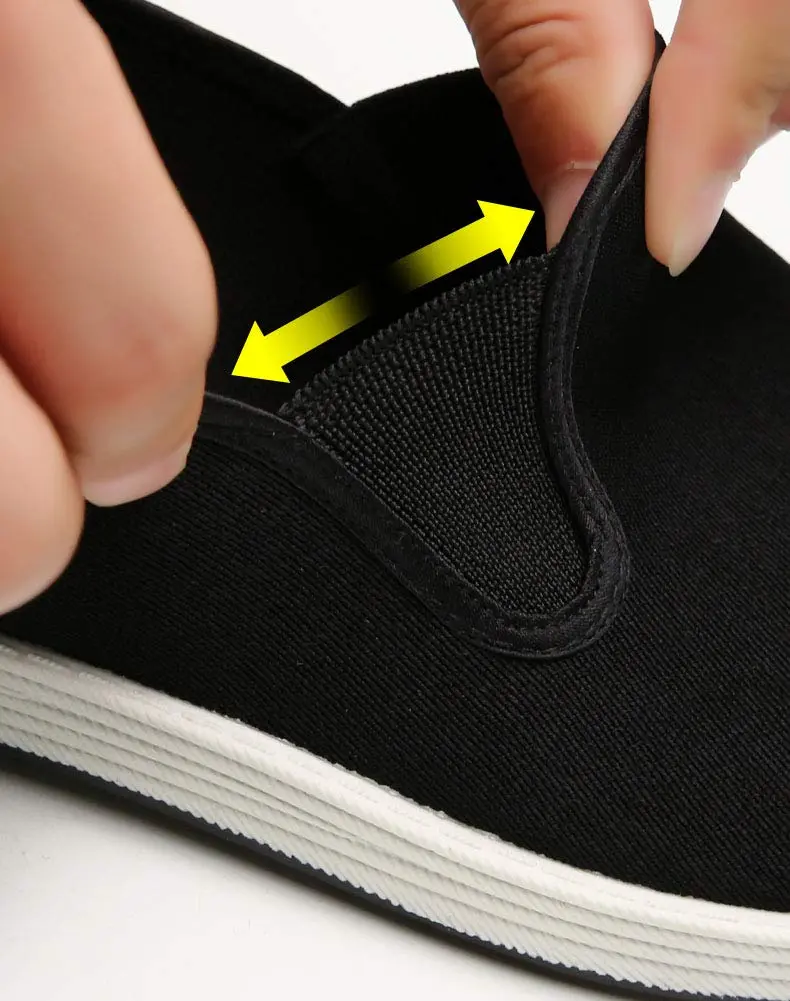 ANYWELL Black Martial Arts Shoes Rubber Sole Size 10 | Anti-Slip Canvas for Tai Chi & Kung Fu - view 5