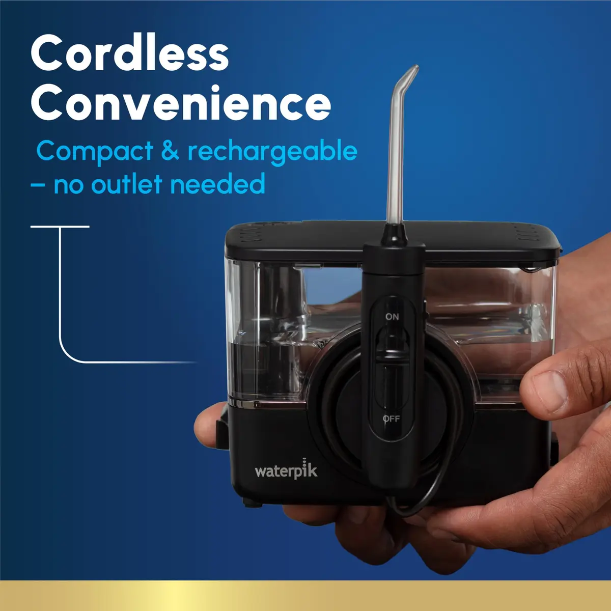 Waterpik ION Rechargeable Water Flosser with 10 Settings, 7 Tips, Black | ADA Accepted Oral Irrigator for Gum Health - view 6