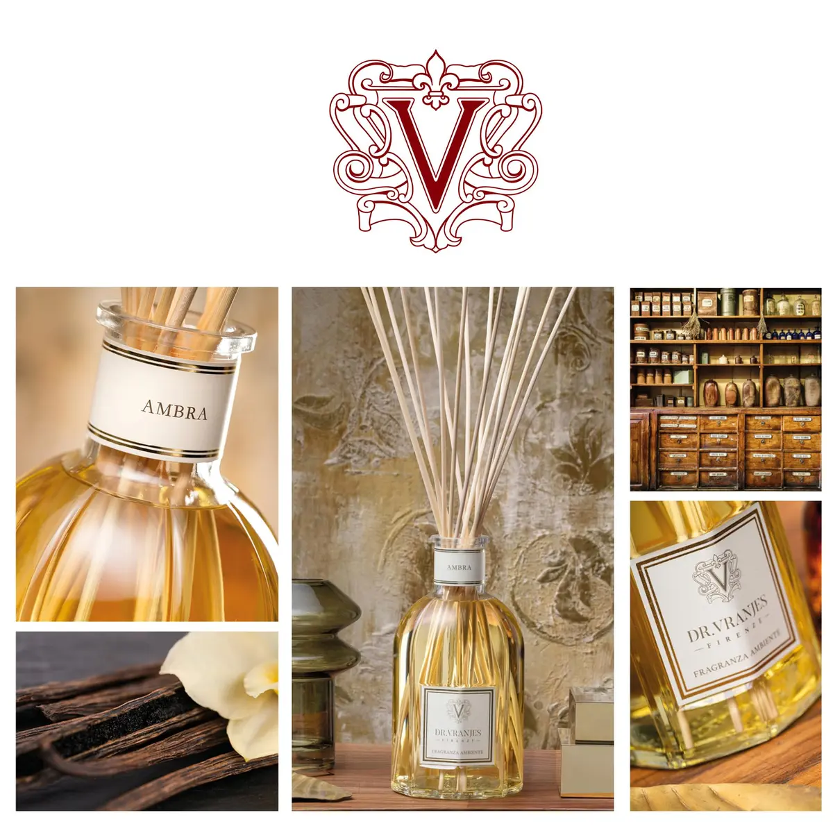 Dr. Vranjes Ambra Diffuser 500 ml | Luxury Italian Home Fragrance with Amber, Patchouli & Sandalwood - view 3