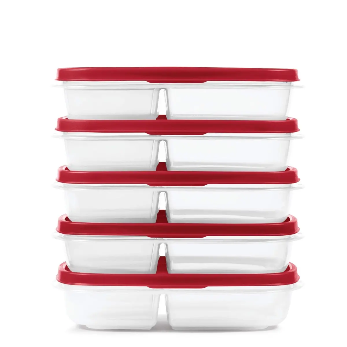 Rubbermaid EasyFindLids Meal Prep Containers 5.1 Cup Red | Modular, Stackable & Microwave Safe - view 2