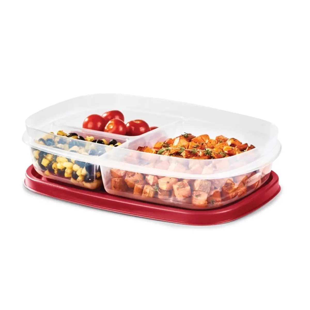 Rubbermaid EasyFindLids Meal Prep Containers 5.1 Cup Red | Modular, Stackable & Microwave Safe - view 3