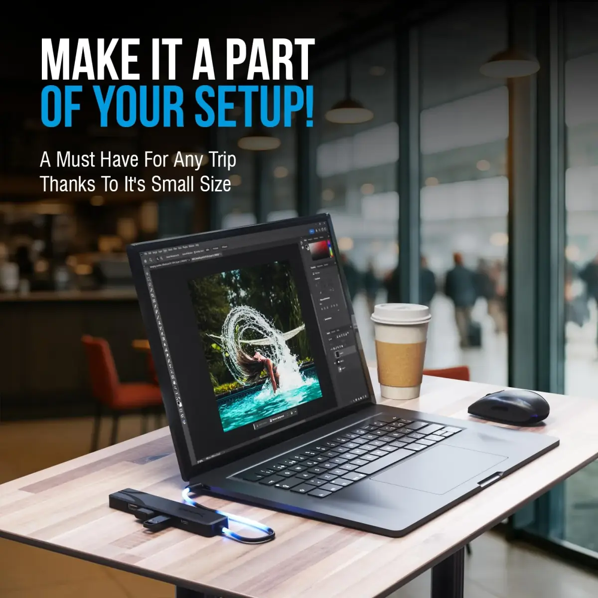 SABRENT USB-C Hub 5-in-1 with 4K@60Hz HDMI, 100W PD, 3x USB-A Ports | Lightweight Aluminum, Plug & Play - view 8