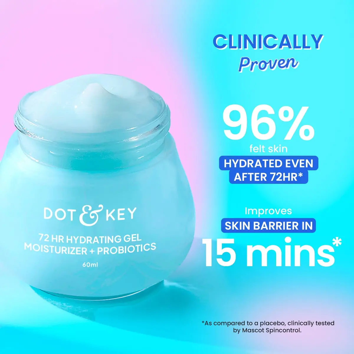 Dot & Key 72HR Hydrating Gel Moisturizer + Probiotics | Water Gel for Skin Hydration & Barrier Boost - view 5