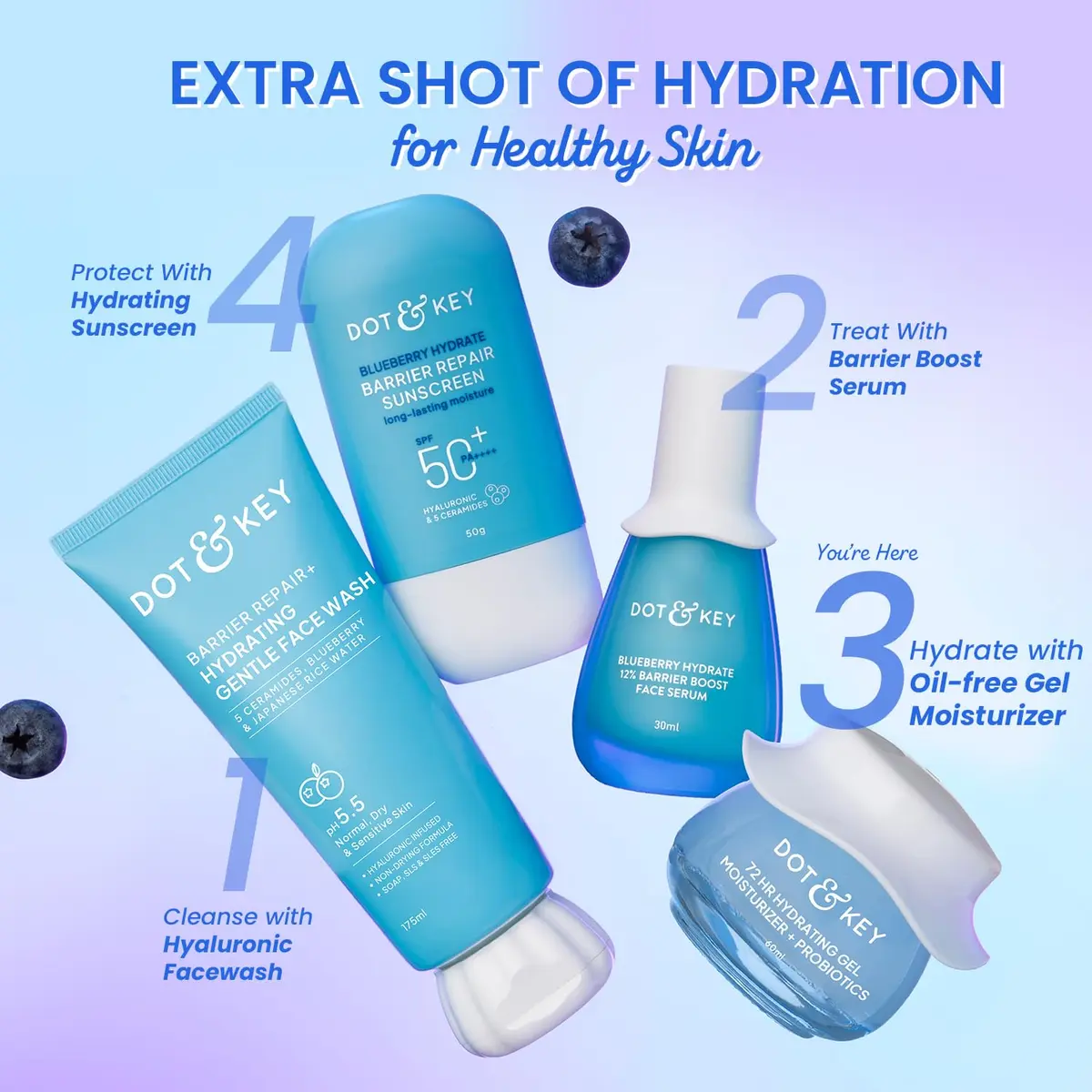 Dot & Key 72HR Hydrating Gel Moisturizer + Probiotics | Water Gel for Skin Hydration & Barrier Boost - view 6