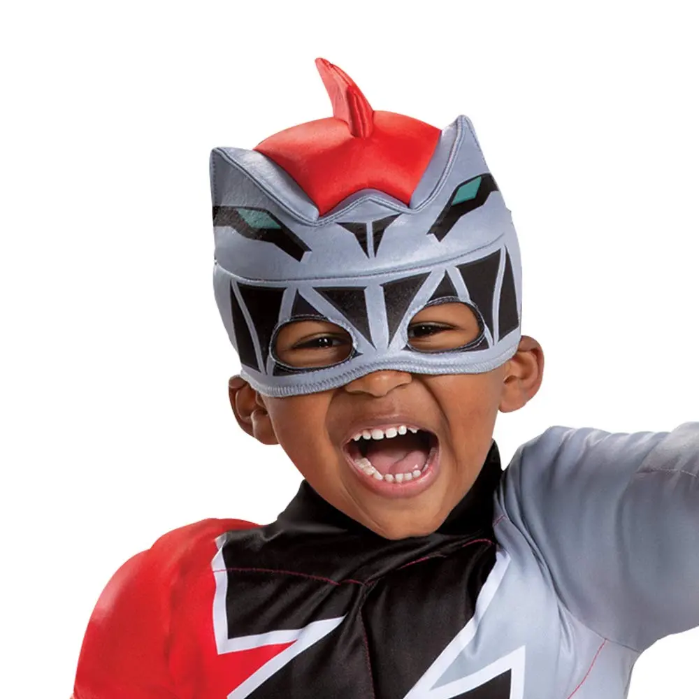 Disguise Red Ranger Toddler Size Muscle Costume | Official Power Rangers Dino Fury Outfit with Mask (Large 4-6) - view 2