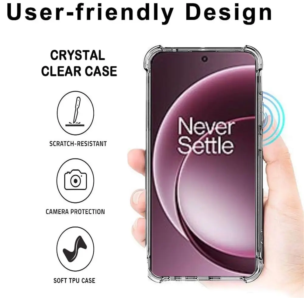 Folmeikat Compatible with OnePlus 15 5G Phone Case Clear | Drop & Scratch Protection (70-120 chars) - view 2