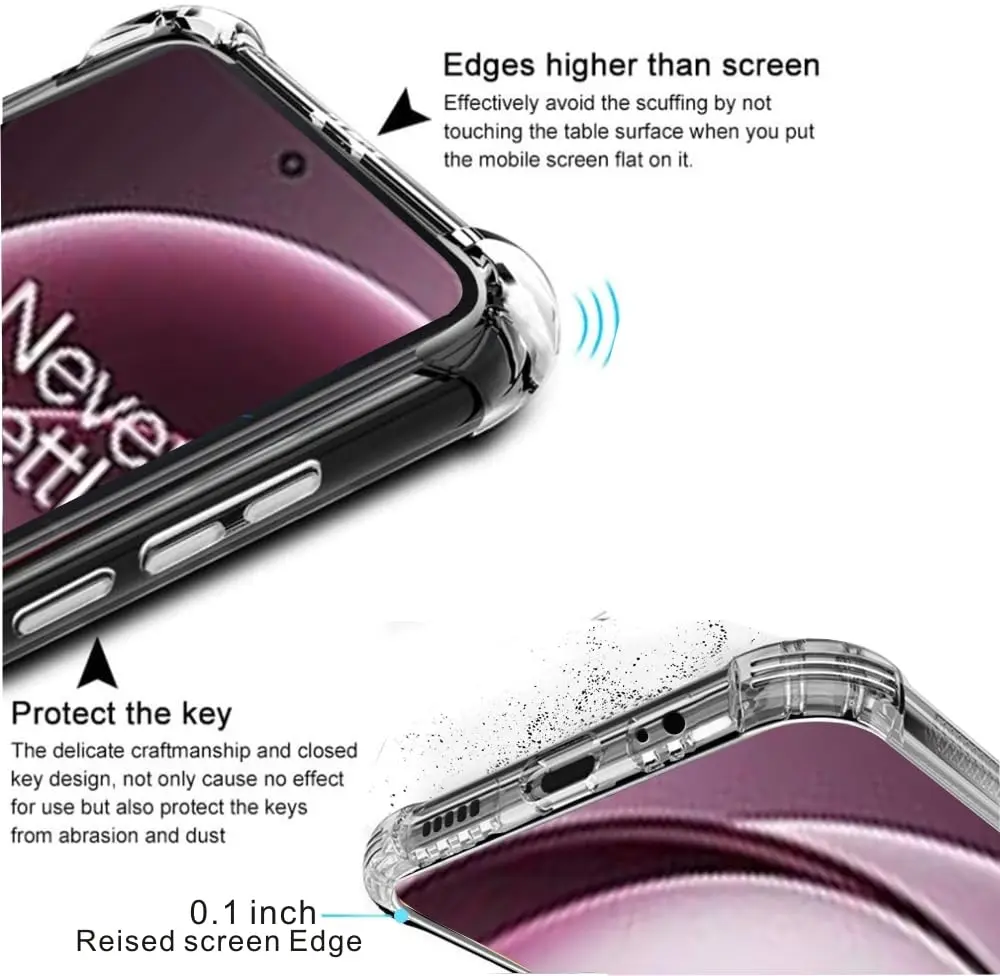 Folmeikat Compatible with OnePlus 15 5G Phone Case Clear | Drop & Scratch Protection (70-120 chars) - view 3