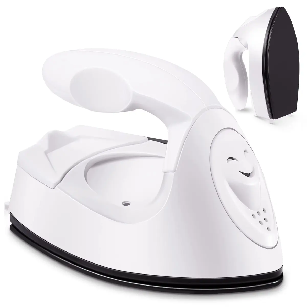 Honoson White Heat Pres | Mini Craft Iron with Charging Base, 10x6x7cm, Portable DIY Tool - main product image