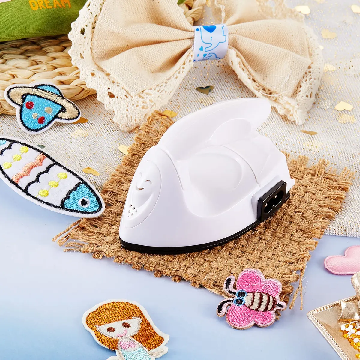 Honoson White Heat Pres | Mini Craft Iron with Charging Base, 10x6x7cm, Portable DIY Tool - view 8