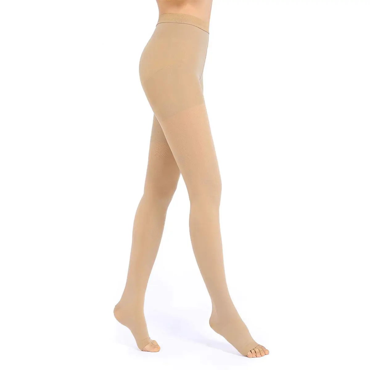 Athbavib Medical Open Toe Compression Pantyhose 20-30mmHg | Support for Varicose Veins & Edema, Unisex - main product image