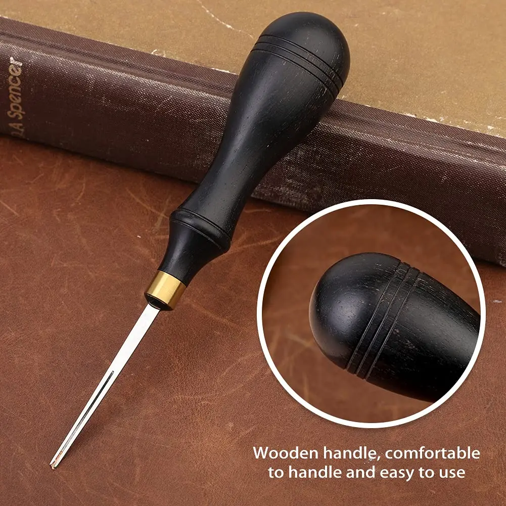 DIUDUS Leather Edge Beveler Tool 0.6mm | Professional Leathercraft Beveler for Edging & Skiving - view 5