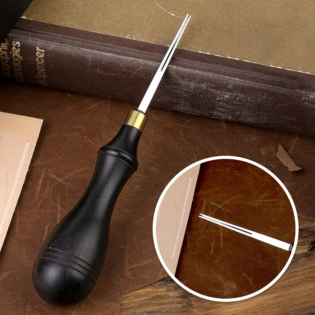 DIUDUS Leather Edge Beveler Tool 0.6mm | Professional Leathercraft Beveler for Edging & Skiving - view 6