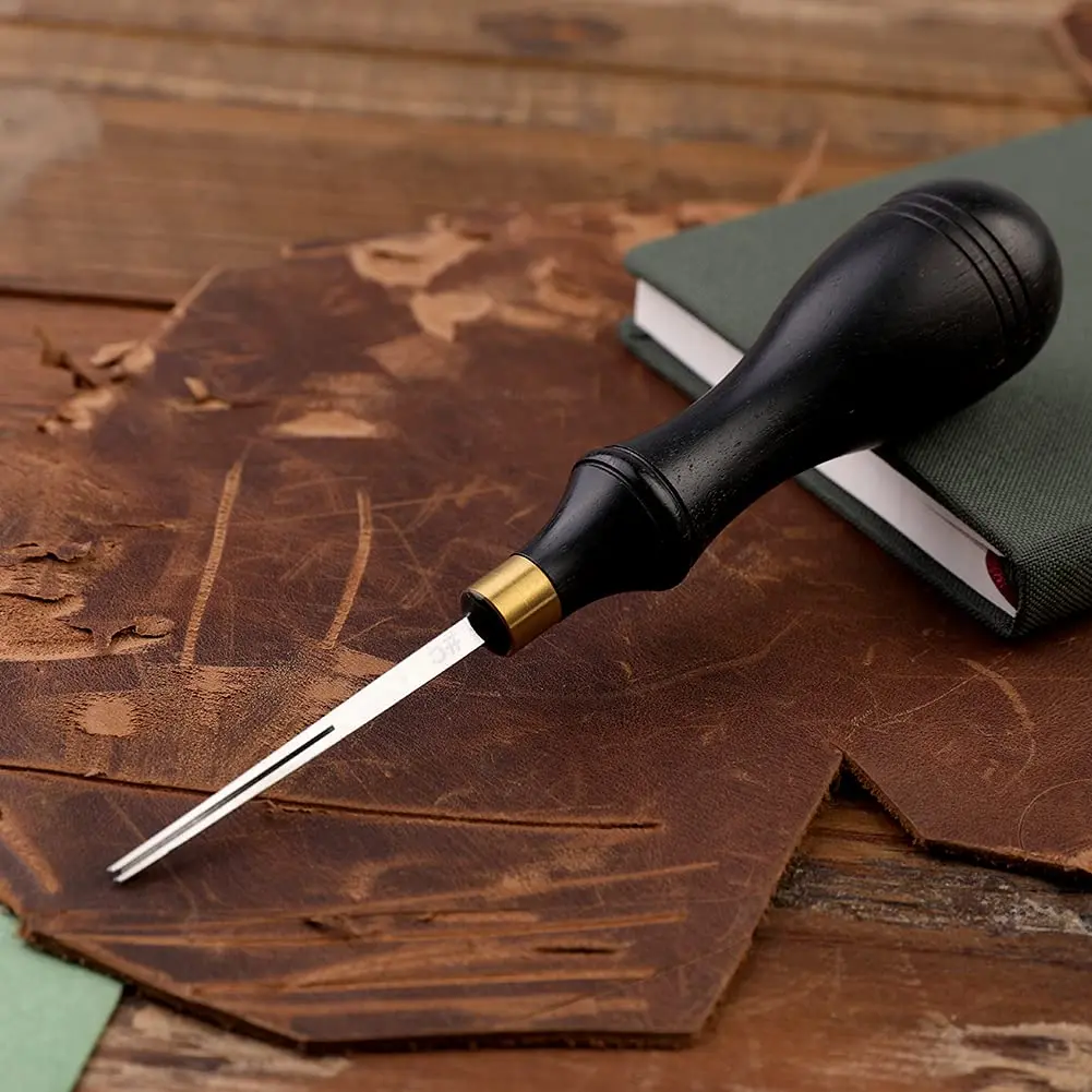 DIUDUS Leather Edge Beveler Tool 0.6mm | Professional Leathercraft Beveler for Edging & Skiving - view 7