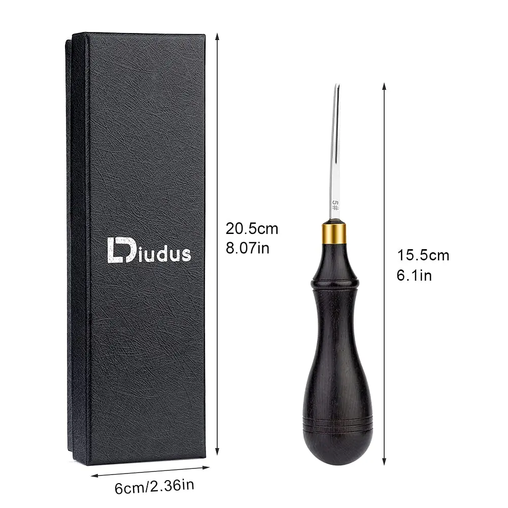 DIUDUS Leather Edge Beveler Tool 0.6mm | Professional Leathercraft Beveler for Edging & Skiving - view 2