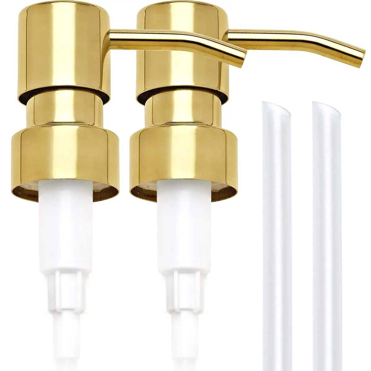 AUNRGO Gold Soap Dispenser Pump Replacement - 304 Stainless Steel Hand Liquid Soap & Lotion Dispenser, 2 Pack - main product image