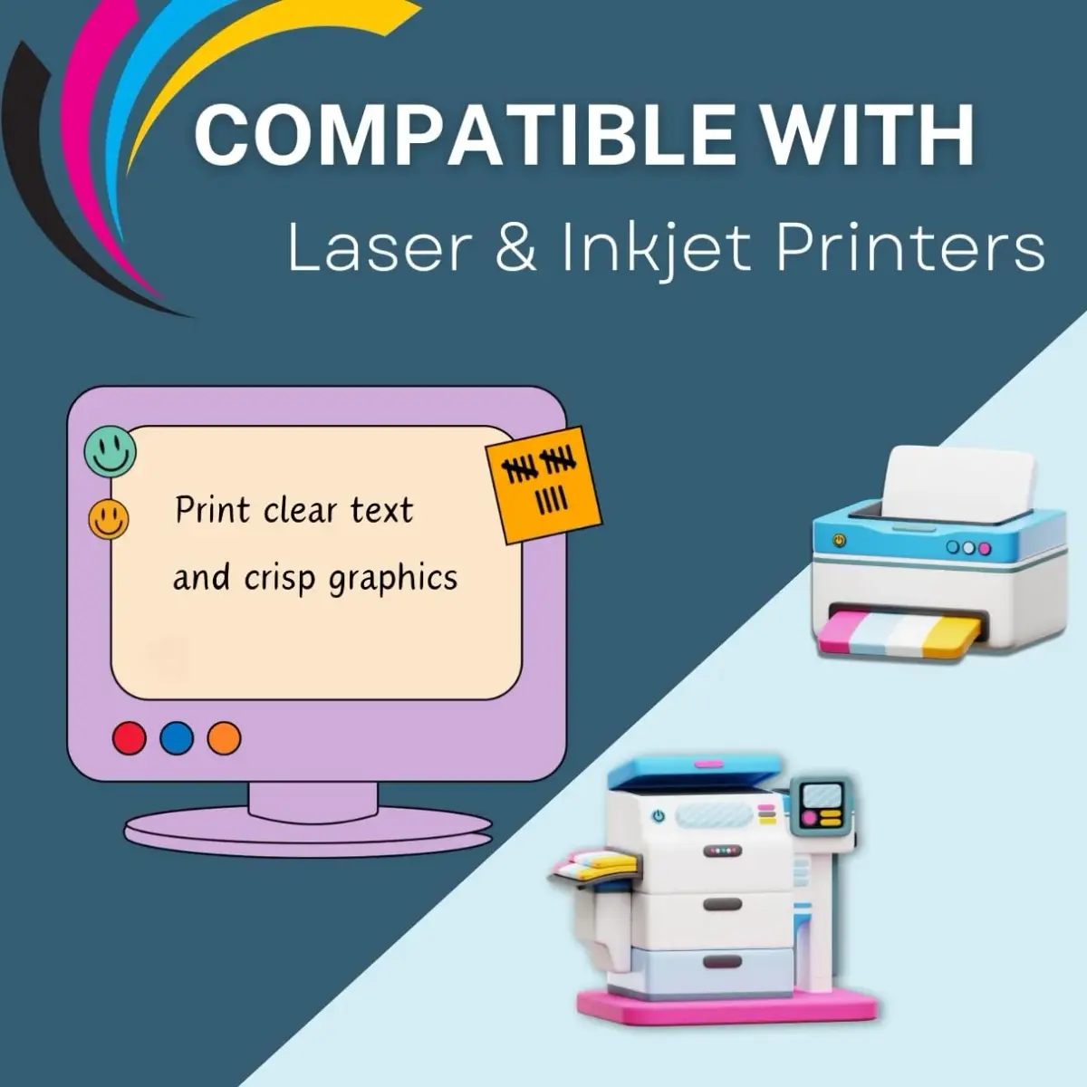 PACKZON Shipping Labels 8.5 x 5.5 Inches (50 Labels) | Heavyweight Paper for Laser & Inkjet Printers - view 4